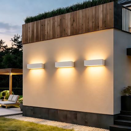 Brilagi - Applique murale d'extérieur DONNANI LED/12W/230V blanche IP44