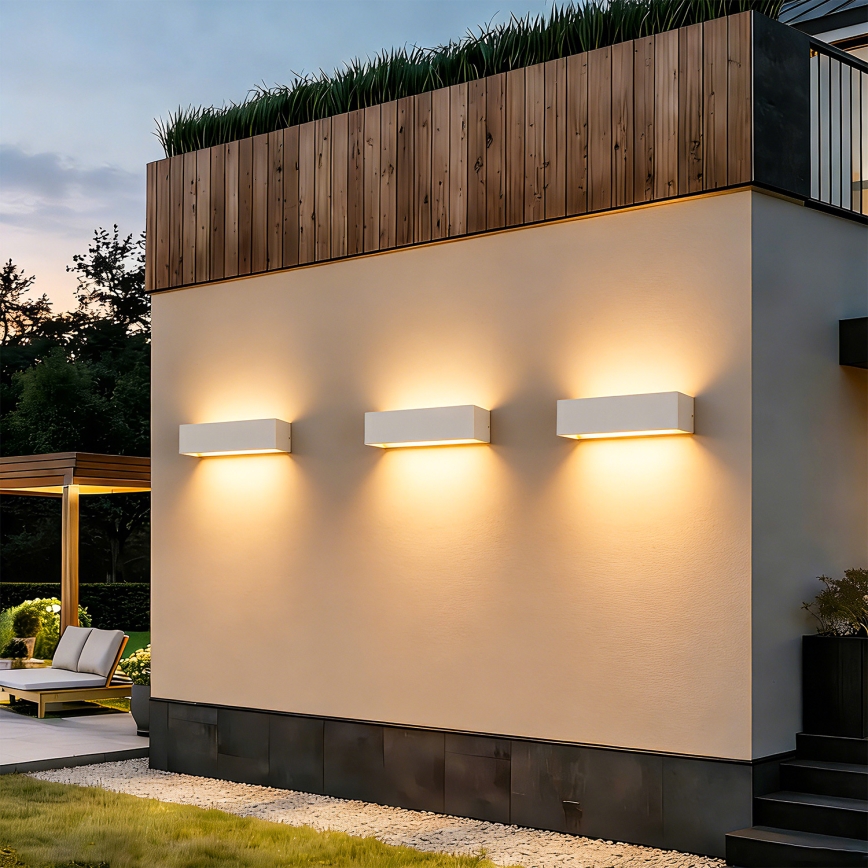 Brilagi - Applique murale d'extérieur DONNANI LED/12W/230V blanche IP44