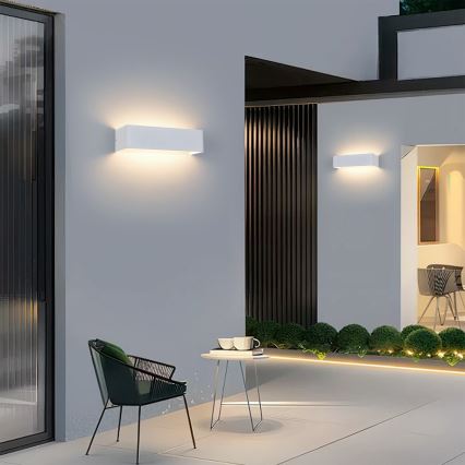 Brilagi - Applique murale d'extérieur DONNANI LED/12W/230V blanche IP44