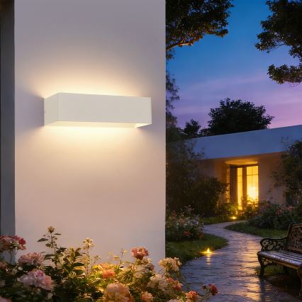 Brilagi - Applique murale d'extérieur DONNANI LED/12W/230V blanche IP44