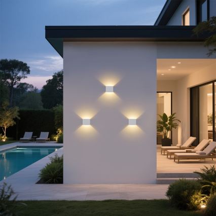 Brilagi - Applique murale d'extérieur DONNANI LED/5W/230V 10 cm blanc IP44