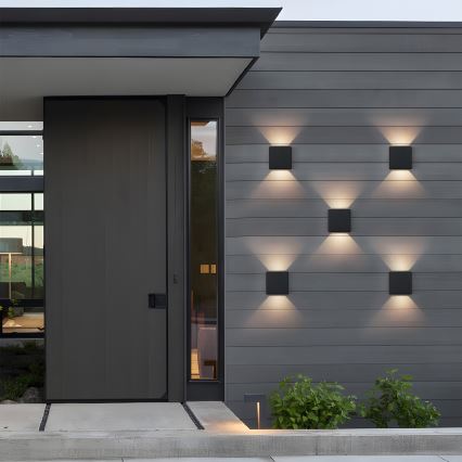 Brilagi - Applique murale d'extérieur DOUBLERAY LED/6W/230V noire IP54