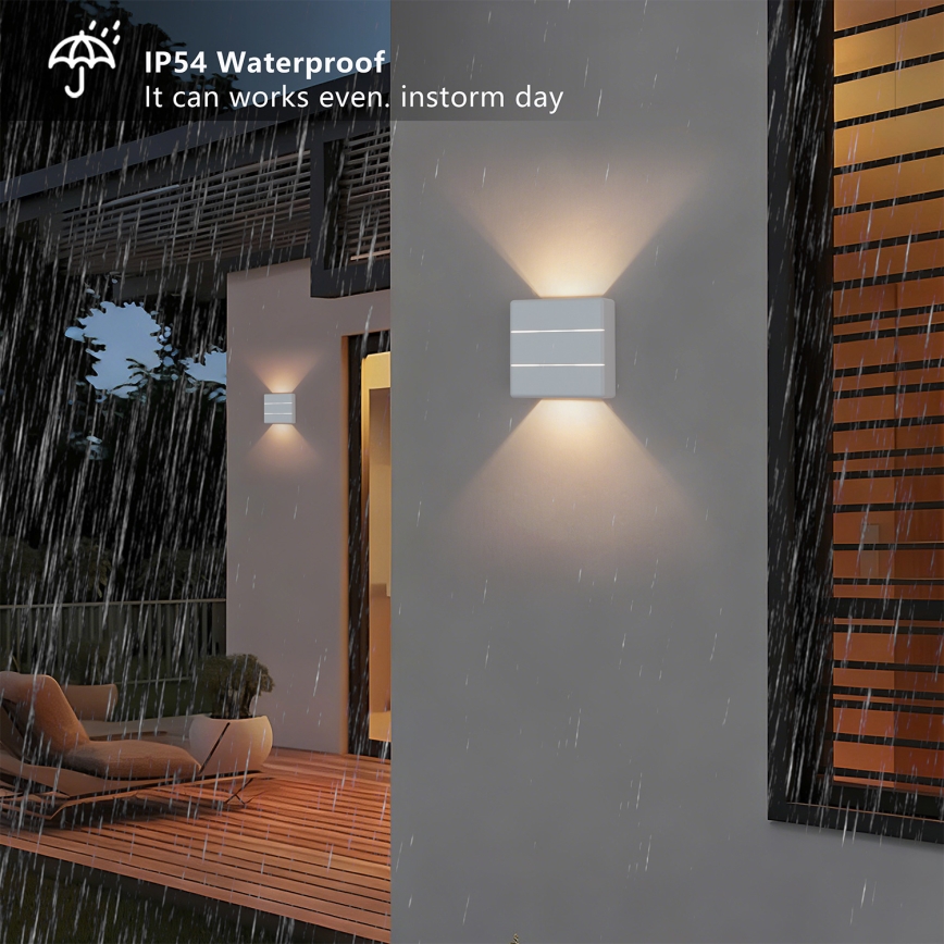 Brilagi - Applique murale d'extérieur DOUBLERAY LINE LED/6W/230V blanche IP54