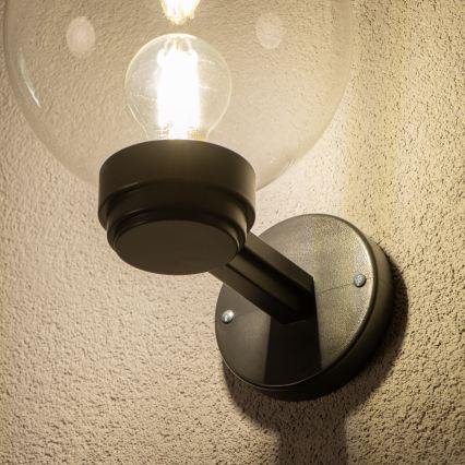 Brilagi - Applique murale d'extérieur HARBOR 1xE27/40W/230V IP33 noir/transparent