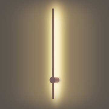 Brilagi - Applique murale d'extérieur LED AURA, 20 W, 230 V, 3000 K, IP54, 97 cm, marron, IRC 90