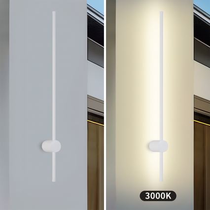 Brilagi - Applique murale LED d'extérieur AURA LED/20W/230V 3000K IP54 97 cm blanche IRC 90
