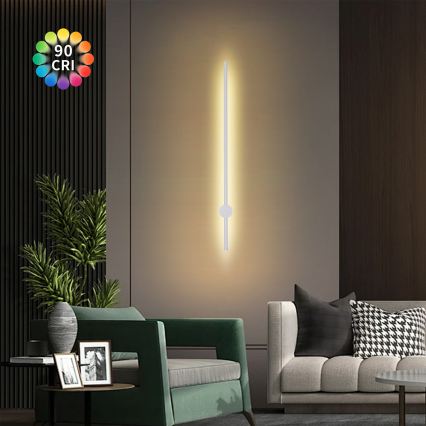 Brilagi - Applique murale LED d'extérieur AURA LED/20W/230V 3000K IP54 97 cm blanche IRC 90