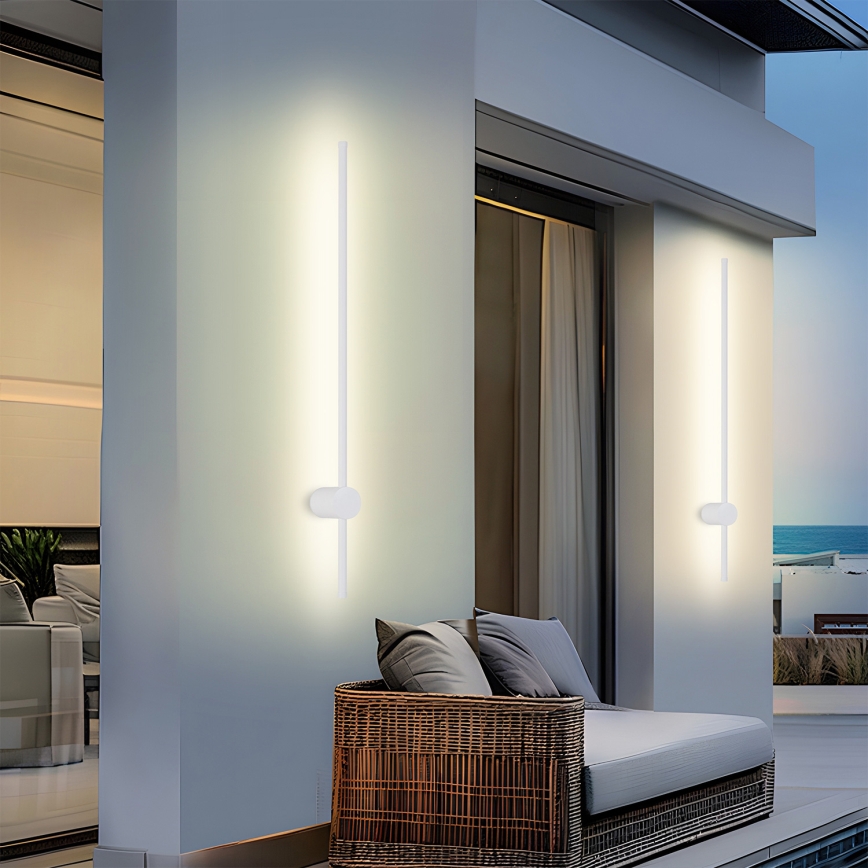 Brilagi - Applique murale LED d'extérieur AURA LED/20W/230V 3000K IP54 97 cm blanche IRC 90
