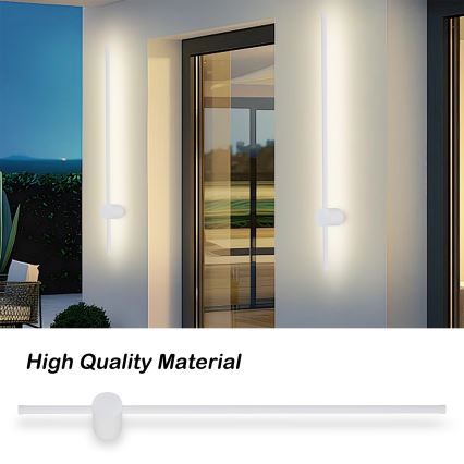 Brilagi - Applique murale LED d'extérieur AURA LED/20W/230V 3000K IP54 97 cm blanche IRC 90