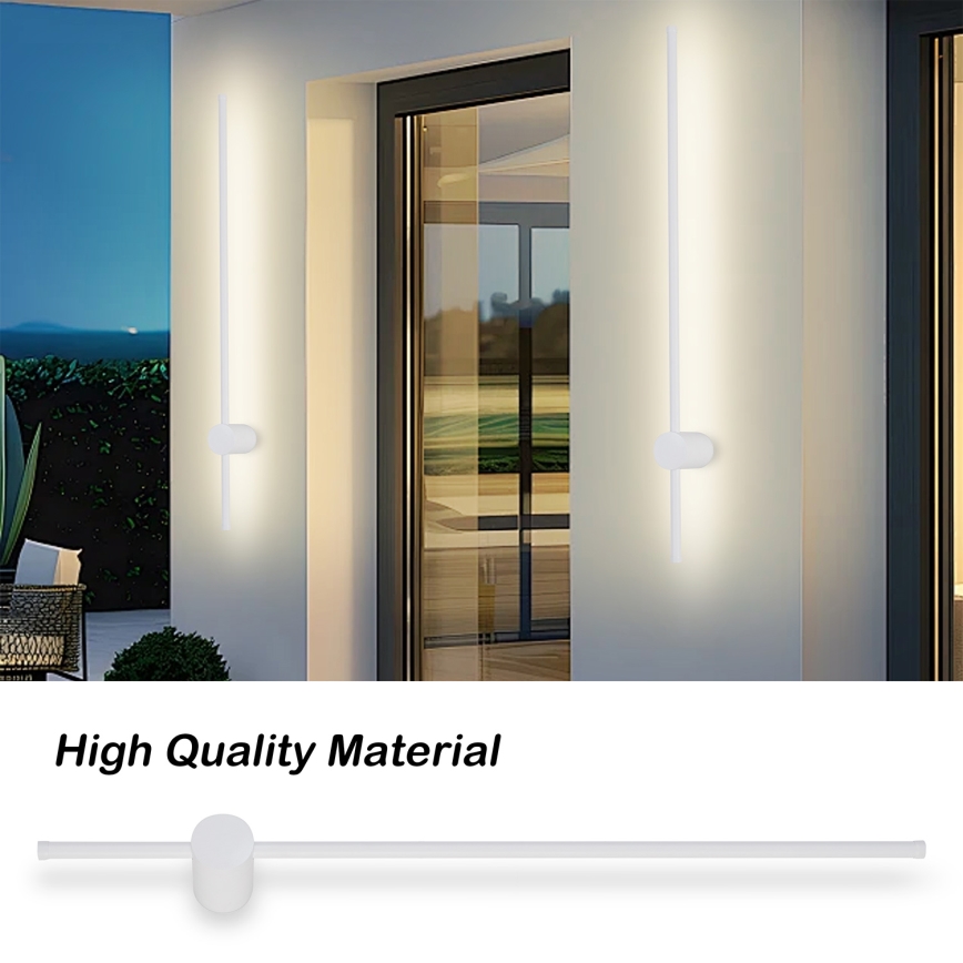 Brilagi - Applique murale LED d'extérieur AURA LED/20W/230V 3000K IP54 97 cm blanche IRC 90