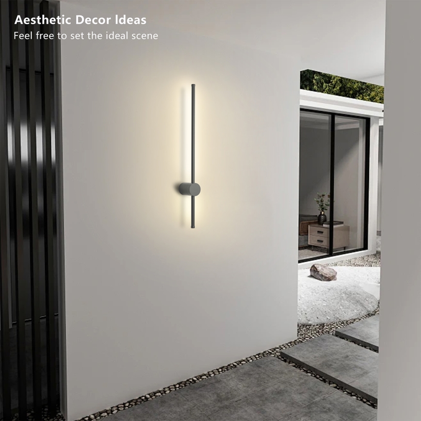 Brilagi - Applique murale d'extérieur LED AURA LED/12W/230V 3000K IP54 65 cm anthracite IRC 90