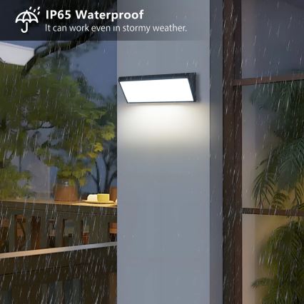 Brilagi - Applique murale LED d'extérieur avec détecteur TRIANGLE LED/42W/230V 45 cm noire IP65