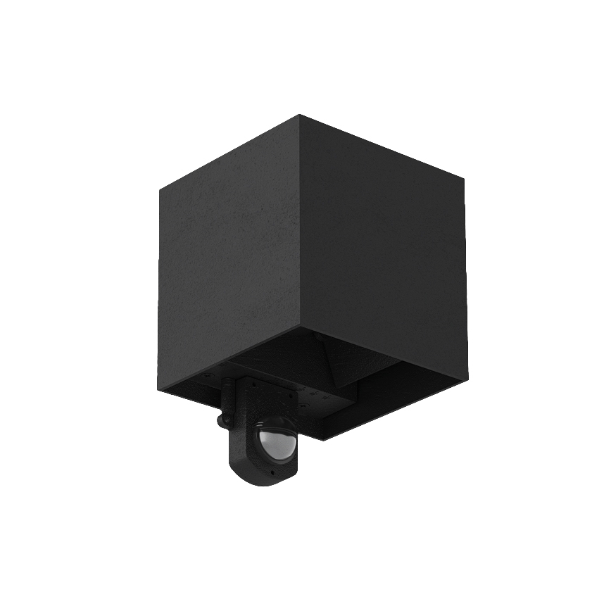 Brilagi - Applique murale extérieure LED avec détecteur CUBE LED/6W/230V noire IP65
