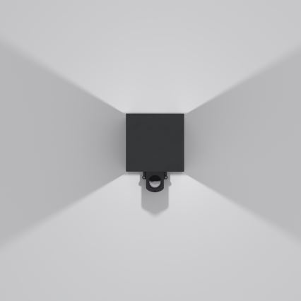 Brilagi - Applique murale extérieure LED avec détecteur CUBE LED/6W/230V noire IP65