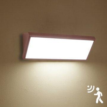 Brilagi - Applique murale d'extérieur LED avec détecteur de mouvement TRIANGLE LED/42W/230V 45 cm marron IP65