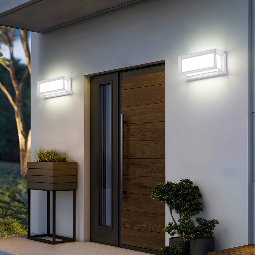 Brilagi - Applique murale d'extérieur LED avec détecteur PARKER LED/12W/230V blanc IP44