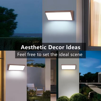 Brilagi - Applique murale extérieure LED avec détecteur de mouvement TRIANGLE LED/42W/230V marron IP65