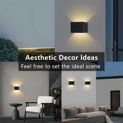 Brilagi - Applique murale d'extérieur LED DONNANI LED/5W/230V 10 cm noir IP44