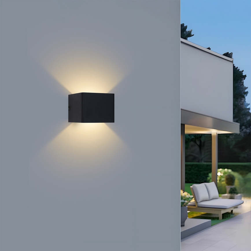 Brilagi - Applique murale d'extérieur LED DONNANI LED/5W/230V 10 cm noir IP44
