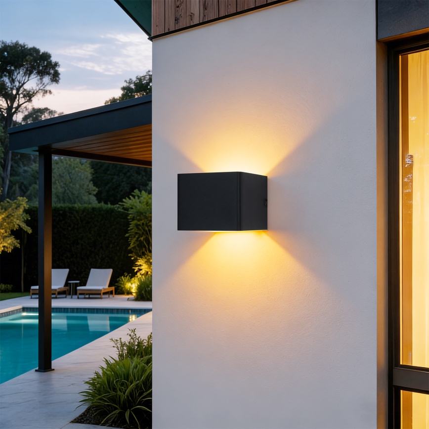 Brilagi - Applique murale d'extérieur LED DONNANI LED/5W/230V 10 cm noir IP44