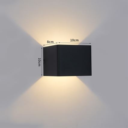Brilagi - Applique murale d'extérieur LED DONNANI LED/5W/230V 10 cm noir IP44