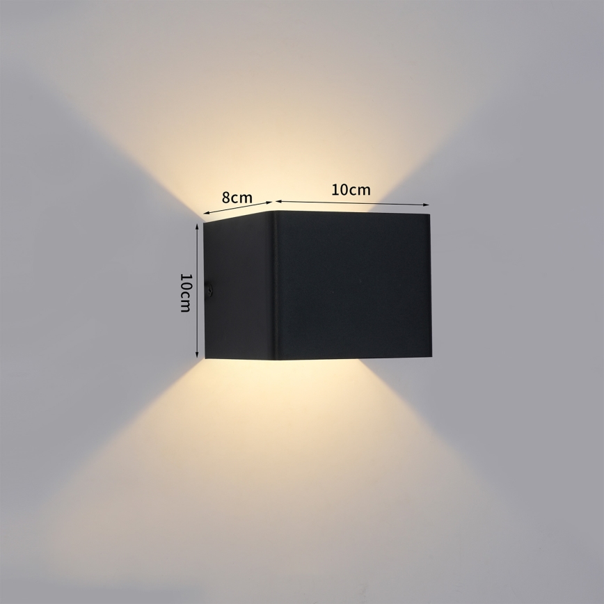Brilagi - Applique murale d'extérieur LED DONNANI LED/5W/230V 10 cm noir IP44