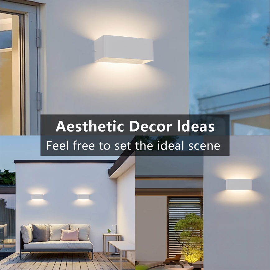 Brilagi - Applique murale d'extérieur LED DONNANI LED/7W/230V 20 cm blanche IP44