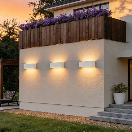 Brilagi - Applique murale d'extérieur LED DONNANI LED/7W/230V 20 cm blanche IP44