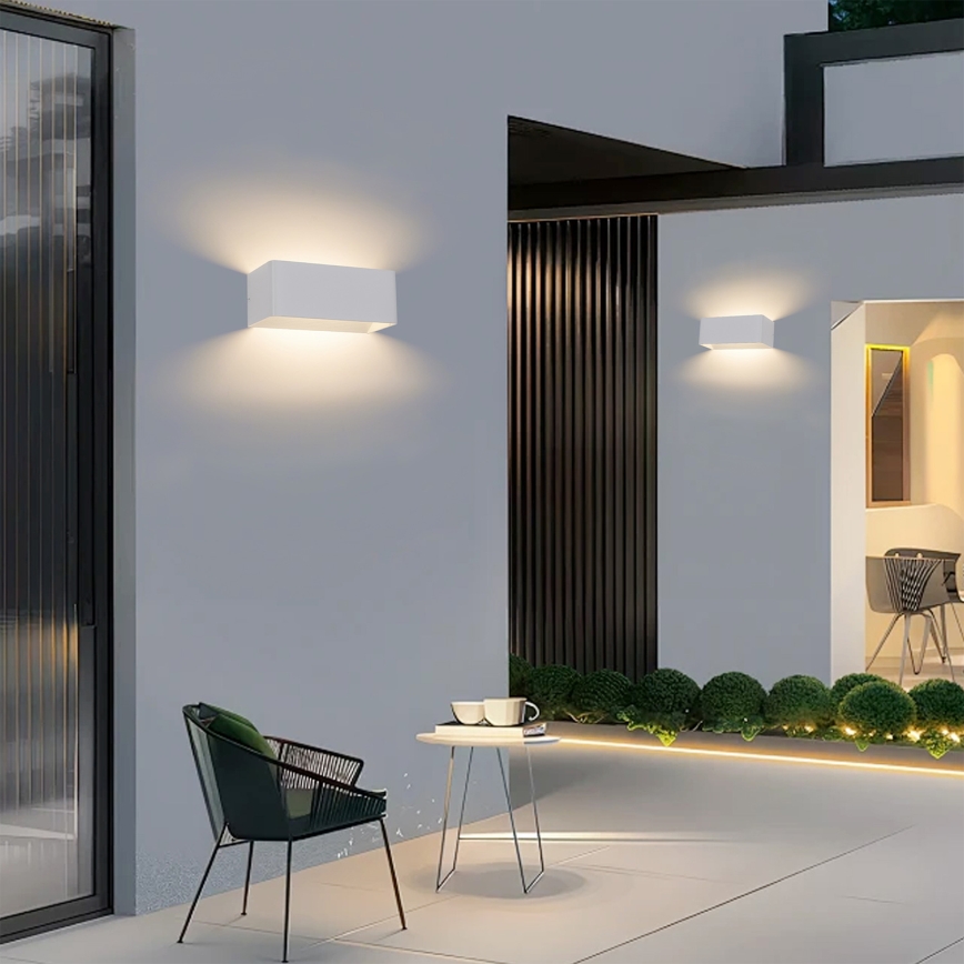 Brilagi - Applique murale d'extérieur LED DONNANI LED/7W/230V 20 cm blanche IP44