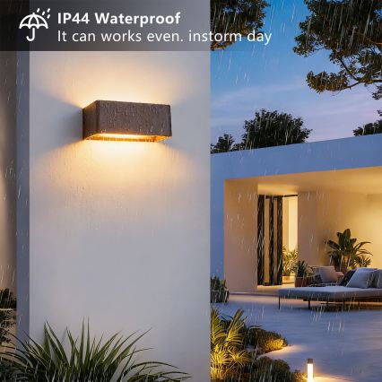 Brilagi - Applique murale d'extérieur LED DONNANI LED/7W/230V marron IP44