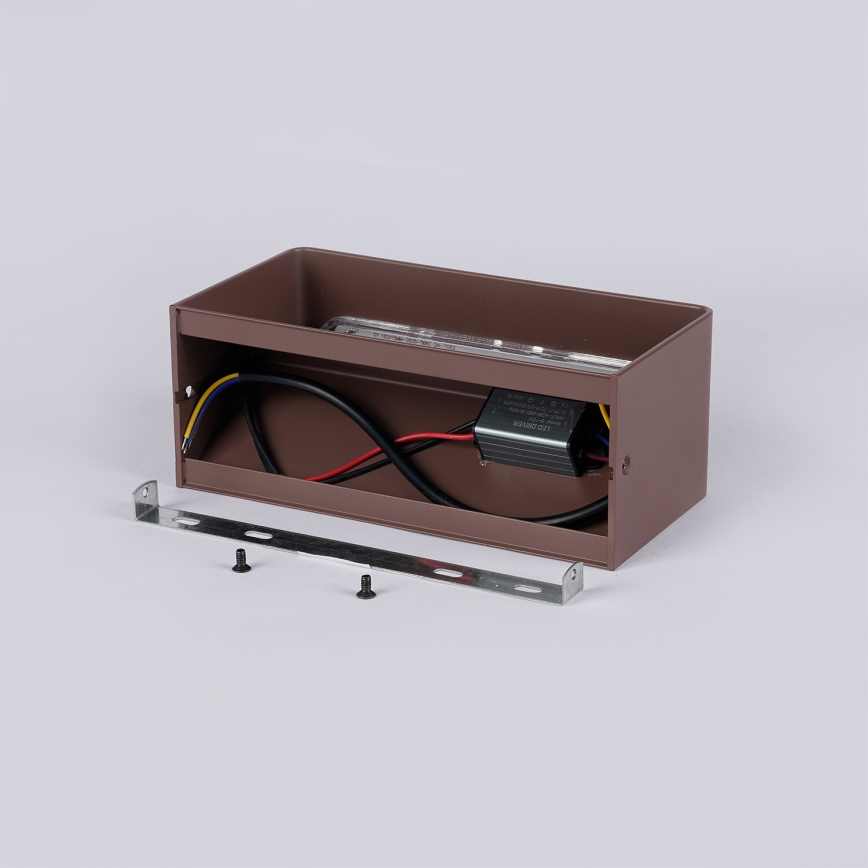 Brilagi - Applique murale d'extérieur LED DONNANI LED/7W/230V marron IP44