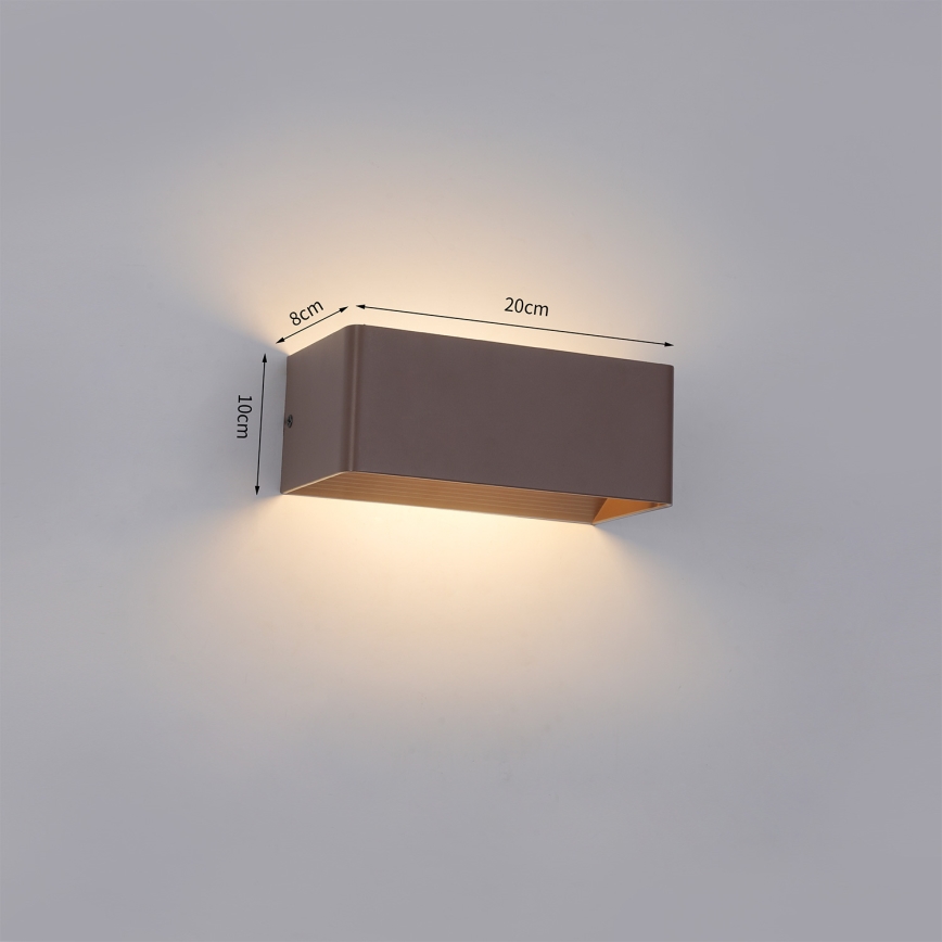 Brilagi - Applique murale d'extérieur LED DONNANI LED/7W/230V marron IP44