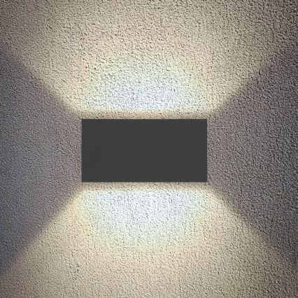 Brilagi - Applique murale d'extérieur LED DOUBLE CUBE LED/12W/230V anthracite IP65