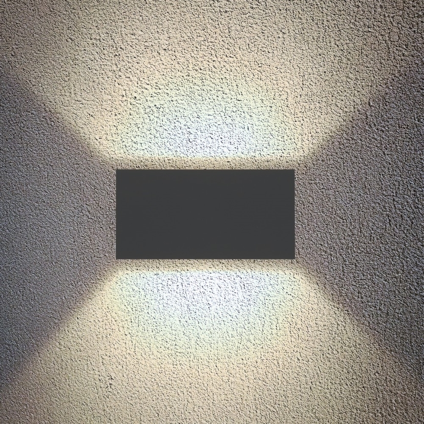 Brilagi - Applique murale d'extérieur LED DOUBLE CUBE LED/12W/230V anthracite IP65