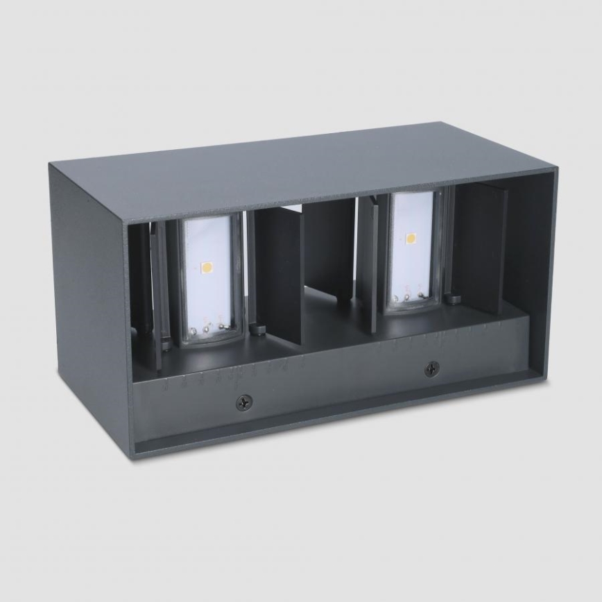 Brilagi - Applique murale d'extérieur LED DOUBLE CUBE LED/12W/230V anthracite IP65