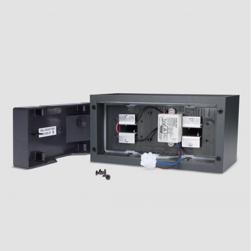 Brilagi - Applique murale d'extérieur LED DOUBLE CUBE LED/12W/230V anthracite IP65