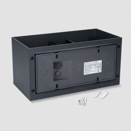 Brilagi - Applique murale d'extérieur LED DOUBLE CUBE LED/12W/230V anthracite IP65