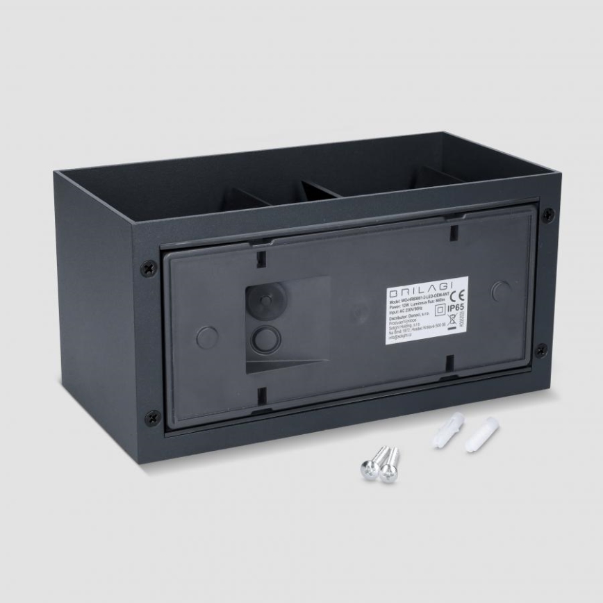 Brilagi - Applique murale d'extérieur LED DOUBLE CUBE LED/12W/230V anthracite IP65