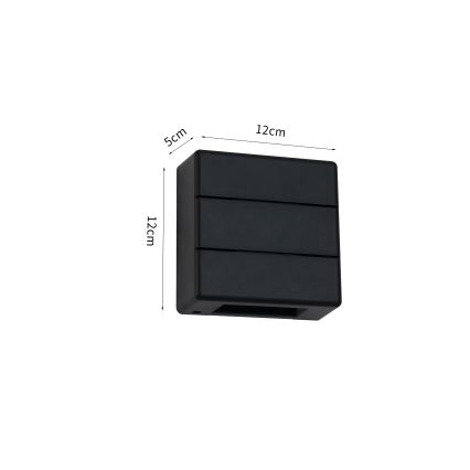 Brilagi - Applique murale d'extérieur LED DOUBLERAY LINE LED/6W/230V noire IP54