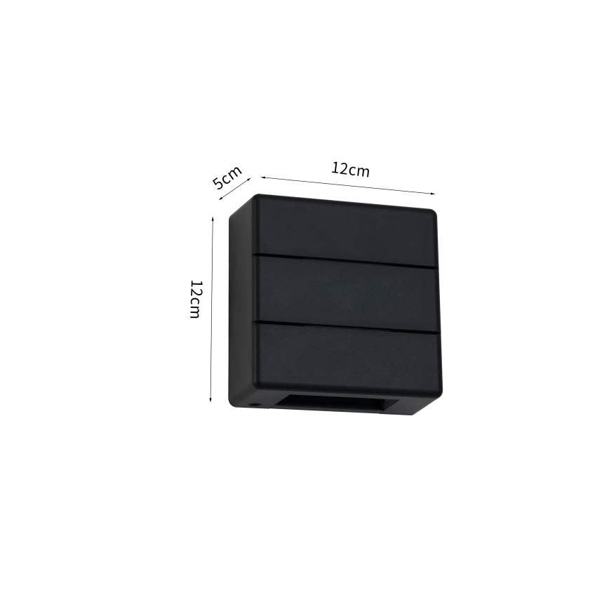 Brilagi - Applique murale d'extérieur LED DOUBLERAY LINE LED/6W/230V noire IP54