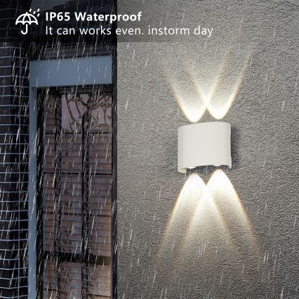 Brilagi - Applique murale d'extérieur LED FLAREBOX LED/4W/230V blanche IP65