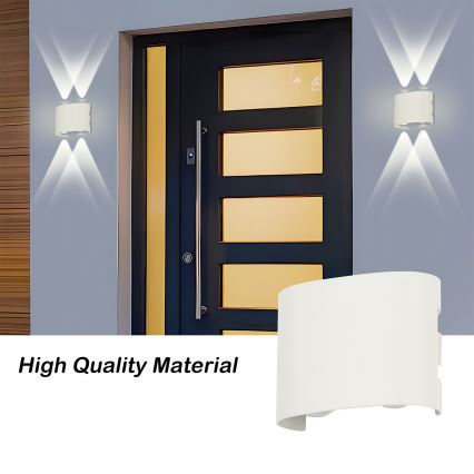 Brilagi - Applique murale d'extérieur LED FLAREBOX LED/4W/230V blanche IP65