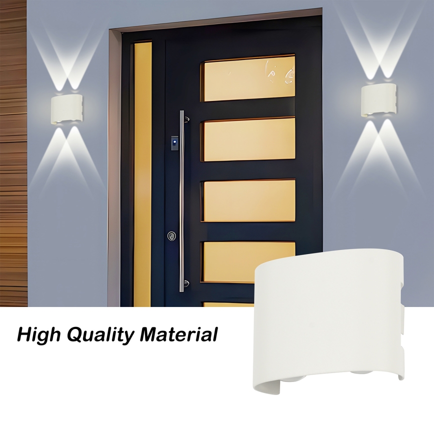 Brilagi - Applique murale d'extérieur LED FLAREBOX LED/4W/230V blanche IP65