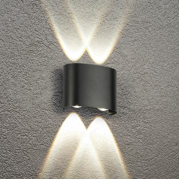 Brilagi - Applique murale d'extérieur LED FLAREBOX LED/4W/230V noire IP65