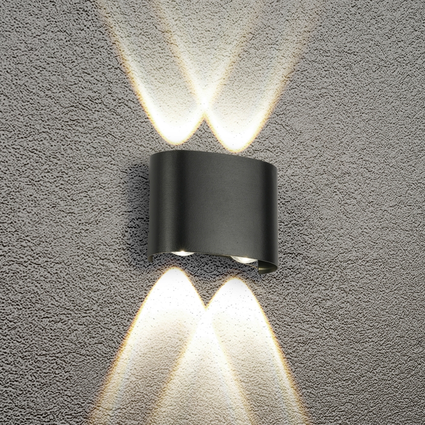 Brilagi - Applique murale d'extérieur LED FLAREBOX LED/4W/230V noire IP65