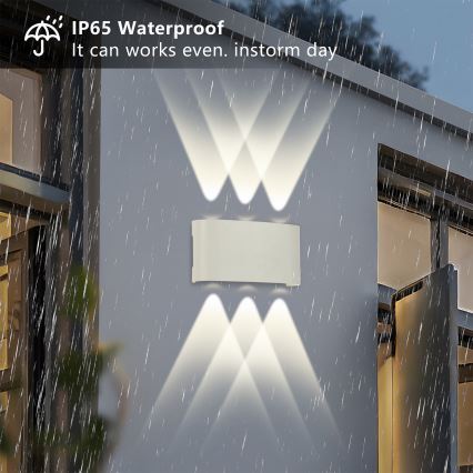 Brilagi - Applique murale d'extérieur LED FLAREBOX LED/6W/230V blanche IP65