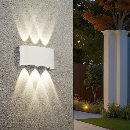 Brilagi - Applique murale d'extérieur LED FLAREBOX LED/6W/230V blanche IP65