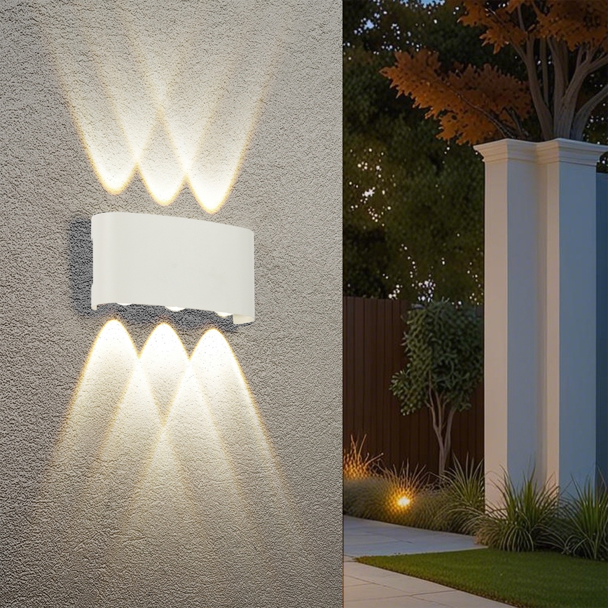 Brilagi - Applique murale d'extérieur LED FLAREBOX LED/6W/230V blanche IP65