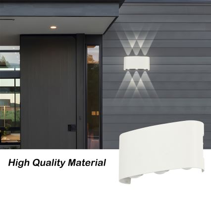Brilagi - Applique murale d'extérieur LED FLAREBOX LED/6W/230V blanche IP65