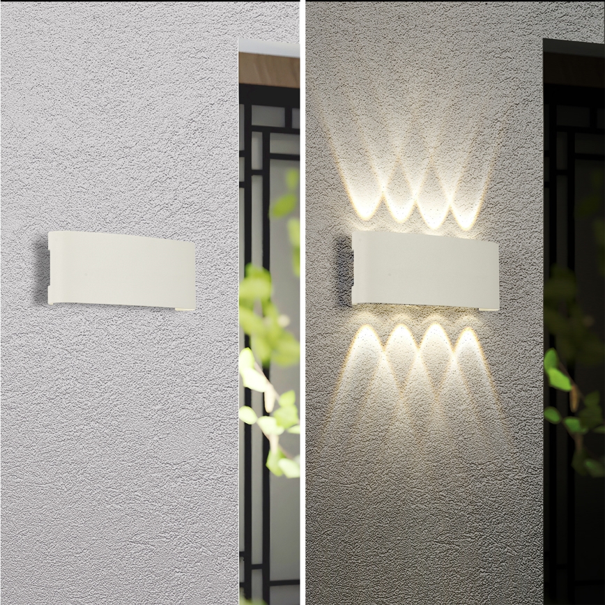 Brilagi - Applique murale d'extérieur LED FLAREBOX LED/8W/230V blanche IP65